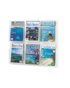 Clear Literature Rack, Magazine, 6 Pockets