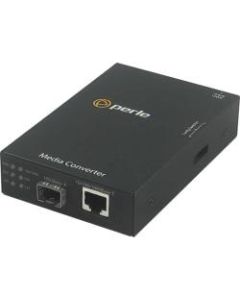 Perle S-1110-SFP Gigabit Ethernet Media Converter - 1 x Network (RJ-45) - 10/100/1000Base-T - 1 x Expansion Slots - 1 x SFP Slots - External, Rack-mountable