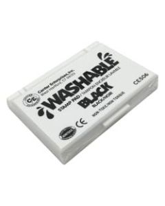 Center Enterprise Washable Stamp Pads, 2 1/4in x 3 3/4in, Black, Pack Of 6