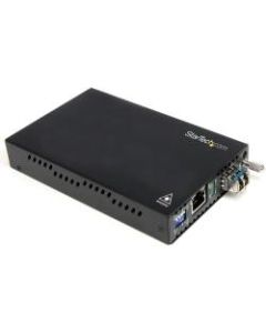 StarTech.com Fiber Media Converter Gigabit 1000Mbps MM Fibre LC 550m - Convert and extend a Gigabit Ethernet connection up to 550 m / 1804 ft over Multimode LC fiber - Gigabit Media Converter - Fibre Converter - Ethernet Media Converter