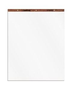 TOPS Plain Paper Easel Pads - 50 Sheets - Plain - 16 lb Basis Weight - 27in x 34in - White Paper - Perforated, Bond Paper, Leatherette Head Strip - 2 / Carton