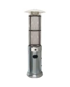 Hanover Patio Heater With Glass Flame Display, Stainless Steel