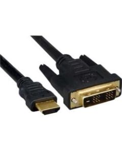 Unirise HDMI Male to DVI-D 12+1 M-M Cable - 15 ft DVI/HDMI A/V Cable for Audio Device, Video Device - First End: 1 x HDMI Male Digital Audio/Video - Second End: 1 x DVI-D (Single-Link) Male Digital Video - Supports up to 4096 x 2160 - Black