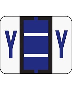 Smead BCCR Bar-Style Permanent Alphabetical Labels, Y, Violet, Roll Of 500