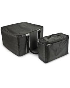 AutoExec File Tote, With Cooler Bag, 10 1/2inH x 14inW x 17inD, Black/Gray