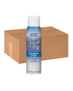 Dymon Clear Reflections Glass Cleaner Aerosol Spray, 20 Oz Can, Case Of 12