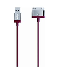 Belkin MIXIT ChargeSync 30-Pin Cable For Apple iPhone 3G/4, iPad And iPod, Red