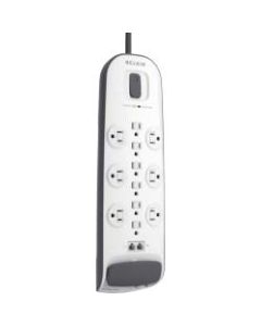 Belkin 12-outlet Surge Protector with 8 ft Power Cord with Cable/Satellite Protection - 12 x AC Power - 1875 VA - 3996 J - 125 V AC Input - Cable TV/Satellite, Phone