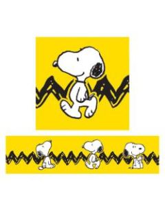 Eureka Deco Trim Strips, Peanuts With Snoopy, Assorted Colors, Pack Of 12