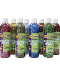 Creativity Street Glitter Chip Glue, 8 Oz, Assorted Colors, Pack Of 8