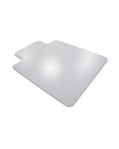 Computex Standard Lip Anti-static Chairmat - Carpeted Floor, Carpet, Electrical Equipment - 48in Length x 36in Width x 0.10in Thickness - Lip Size 10in Length x 20in Width - Rectangle - Polyvinyl Chloride (PVC) - Clear