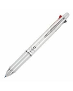 Pilot Dr. Grip 4+1 Multifunction Ballpoint Pen And Pencil, Fine Point, 0.7 mm, White Barrel, Assorted Color Ink