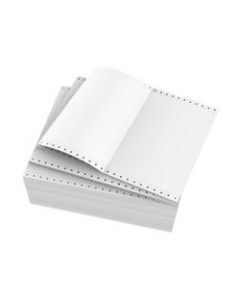 Domtar Continuous Form Paper, Standard Perforation, 5 1/2in x 9 1/2in, 20 Lb, Blank White, Carton Of 5,400 Forms