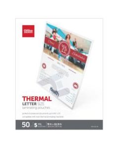 Office Depot Brand Laminating Pouches, Letter Size, 5 Mil, Clear, Pack Of 50