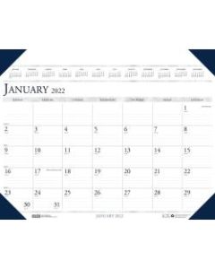 House of Doolittle Eco-friendly Executive Calendar Desk Pad - Julian Dates - Monthly - 1 Year - January 2022 till December 2022 - 1 Month Single Page Layout - 24in x 19in Sheet Size - 2.38in x 3.38in Block - Desk Pad - Assorted