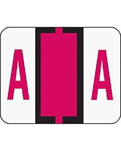 Smead BCCR Bar-Style Permanent Alphabetical Labels, A, Red, Roll Of 500