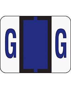 Smead BCCR Bar-Style Permanent Alphabetical Labels, G, Violet, Roll Of 500