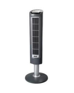 Lasko 3-Speed Remote Control Wind Tower Fan, 38inH x 12inW x 12inD, Black