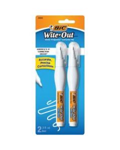 BIC Wite-Out Shake N Squeeze Correction Pen, 8 ml, White, Pack Of 2