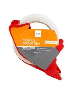 Office Depot Brand Moving & Storage Packing Tape With Dispenser, 1.89in x 54.6 Yd., Crystal Clear