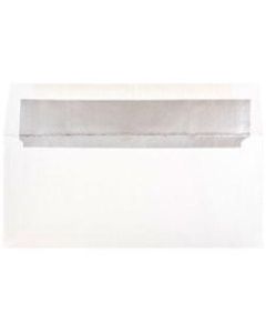 JAM Paper Foil-Lined Envelopes, 3 7/8in x 8 1/8in, Gummed Seal, White/Silver Lining, Pack Of 25