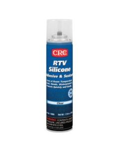 CRC RTV Silicone Adhesive/Sealants, 8 Oz Tube, Clear, Pack Of 12 Tubes