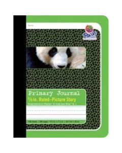 Pacon Primary Journal Composition Book, 7-1/2in x 9-3/4in, Picture Story, 0.63in Rule, 100 Sheets, Green