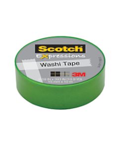 Scotch Expressions Washi Tape, 5/8in x 393in, Green