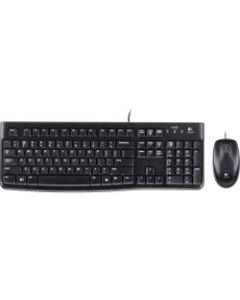 Logitech Wired Mouse and Keyboard for Desktop, Black, MK120
