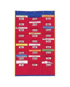 Learning Resources Organization Station Pocket Chart, 45in x 28 1/4in, Red/Blue, Grade 1 - Grade 3