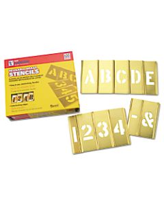 Brass Stencil Letter & Number Sets, Brass, 4 in
