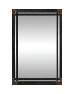 PTM Images Framed Mirror, Wrought Iron, 30inH x 20inW, Charcoal