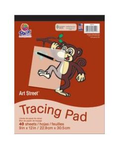 Pacon Art Street Drawing Paper Pad, 9in x 12in, White, 40 Sheets