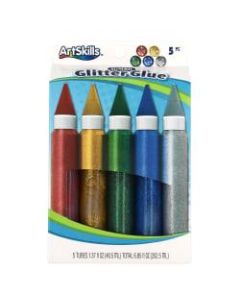 ArtSkills Jumbo Glitter Glue, Assorted Classic Colors, Pack of 5