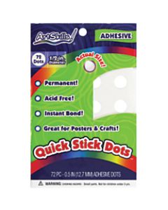 ArtSkills Adhesive Sticky Dots, Clear, Pack of 72