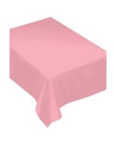 Amscan Rectangular Fabric Table Covers, 60in x 80in, Pink, Pack Of 2 Table Covers