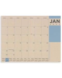 TF Publishing Large Monthly Desk Pad Calendar, 17in x 22in, Kraft, January To December 2022