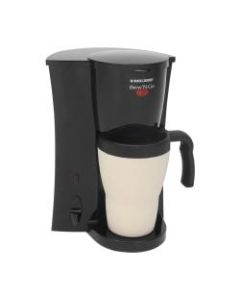 Black & Decker Brew N Go Personal Coffeemaker With Travel Mug, Black/White, DCM18
