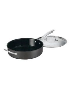 Cuisinart GreenGourmet 5.5 qt Saute Pan with Helper Handle & Cover, Black