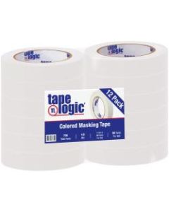 Tape Logic Color Masking Tape, 3in Core, 1in x 180ft, White, Case Of 12