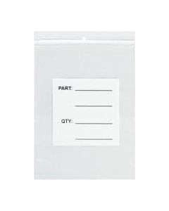 Office Depot Brand Parts Bags With Hang Holes, 8in x 10in, Clear/White, Case Of 1,000
