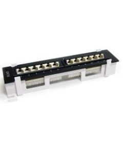 StarTech.com 12 Port 1U Wall Mount Cat 6 110 Patch Panel - 12 x RJ-45