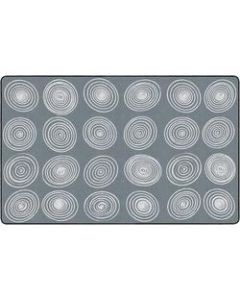 Flagship Carpets Circles Rug, Rectangle, 7ft 6in x 12ft, Gray/White