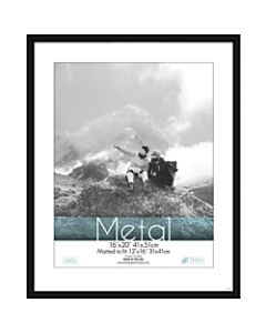 Timeless Frames Metal Frame, Matted, 16in x 20in , Black