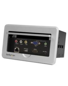 Star Tech.com Conference Table Connectivity Box - HDMI / VGA / Mini DisplayPort to HDMI Output with Fast Charge USB Port