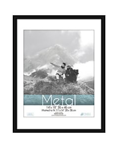 Timeless Frames Metal Frame, Matted, 14in x 18in , Black