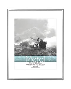 Timeless Frames Metal Frame, Matted, 11in x 14in, Silver