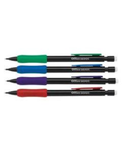 Office Depot Brand Mechanical Pencils With Comfort Grip, 0.5mm, Black Barrel, Pack Of 12