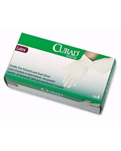 Curad Powder-Free Latex Exam Gloves, Small, Box Of 100