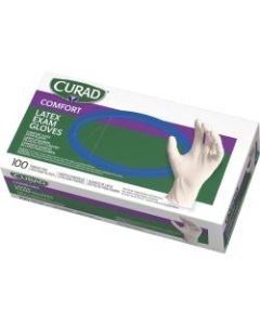 Curad Powder-Free Latex Exam Gloves, Medium, Box Of 100 Gloves